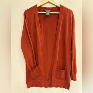 NWOT Matty M burnt orange long cardigan